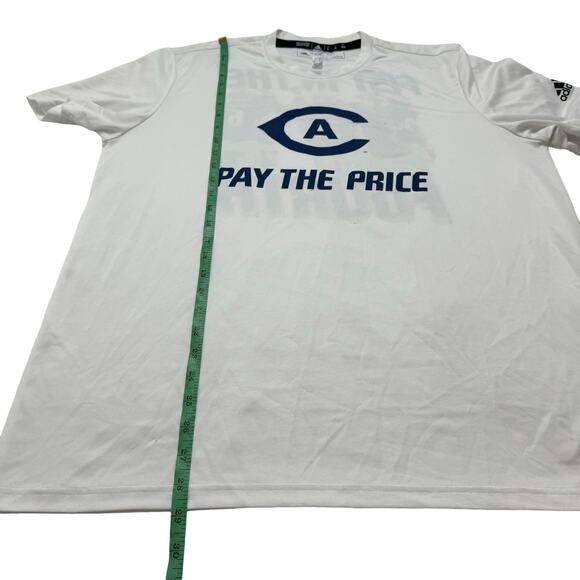 ADIDAS UC Davis Football Tech Tee Size XL Men’s Blue Gold Fist In The Fourth - Picture 6 of 7